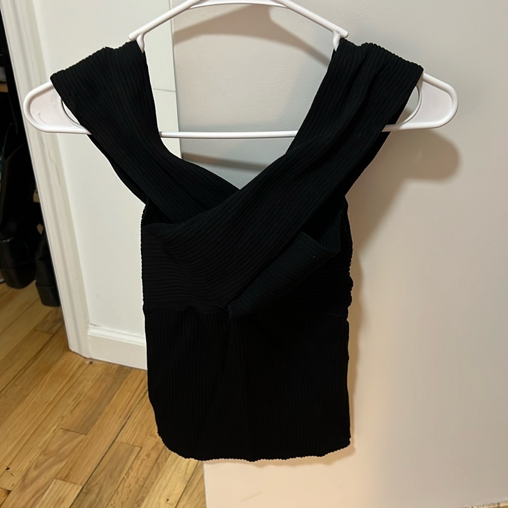 Black MAJE off the shoulder top